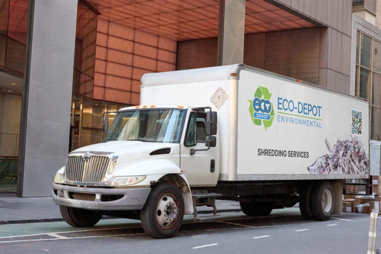 Eco-Depot environmental shredding service truck